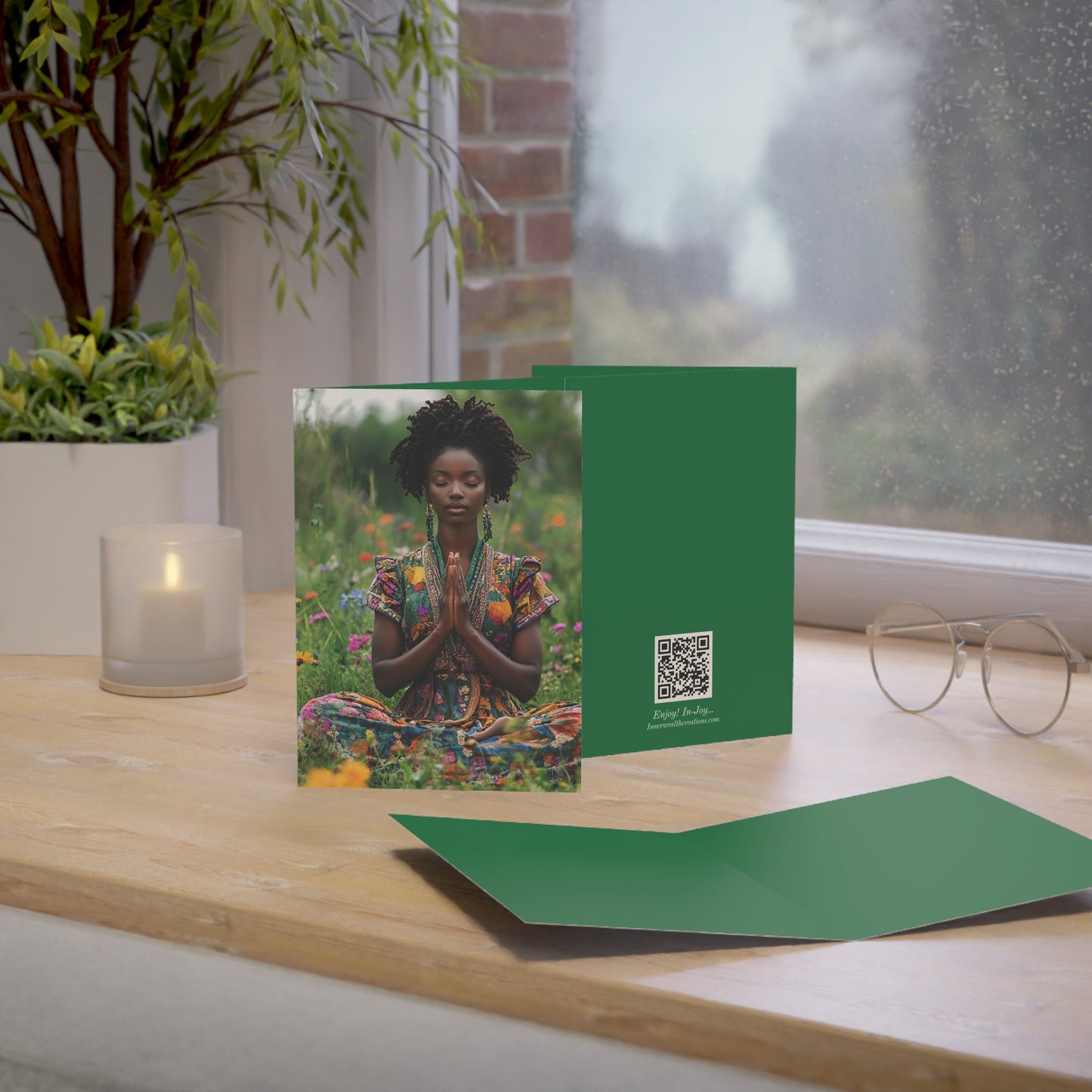 Meditation Greeting Cards for Mindfulness, Inspirational Notes, Thank You, Encouragement, Spiritual Gifts, Blank Inside, Set of 1, 10, 30, 50