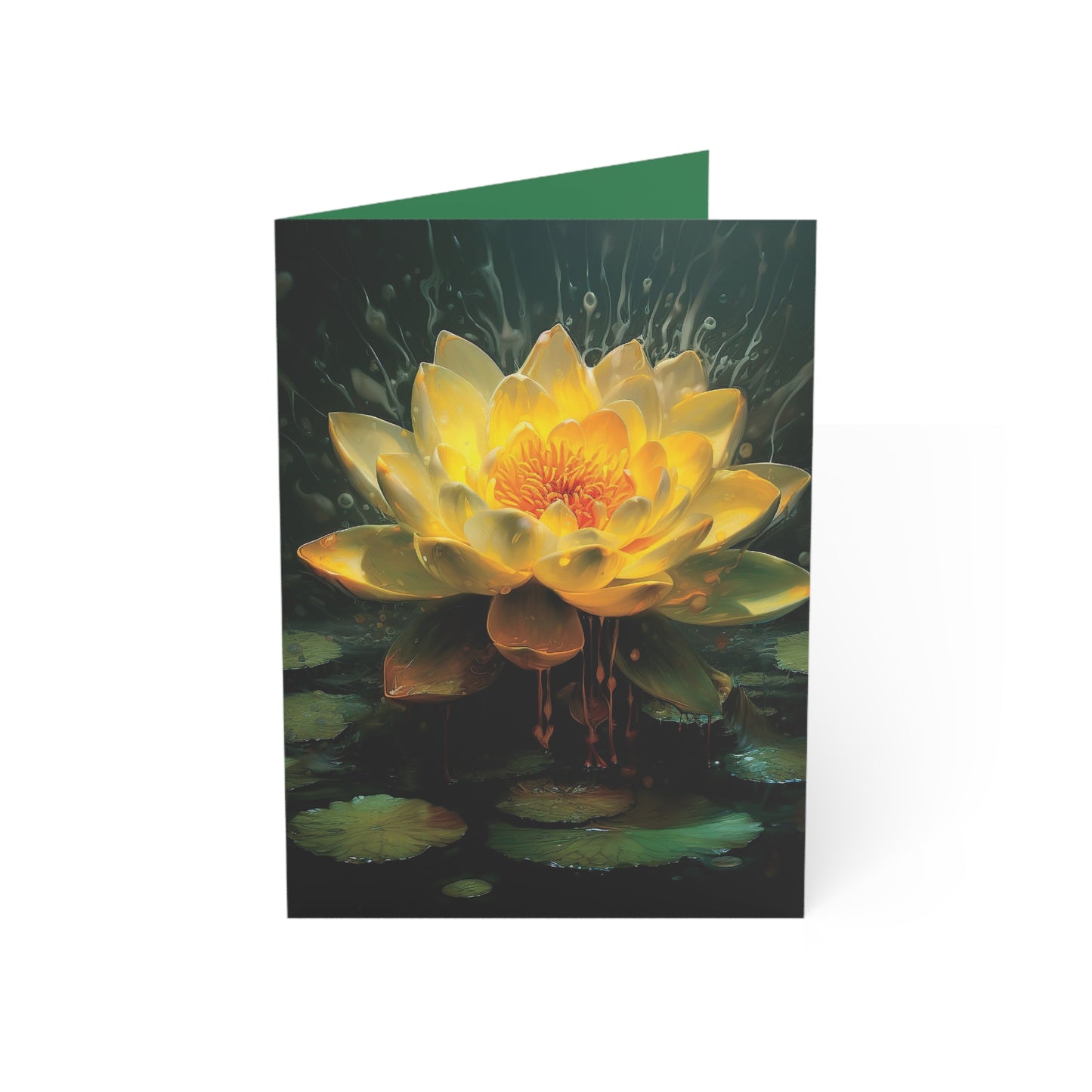 Lotus Blossom Greeting Cards | Set of 1, 10, 30, 50 | Celebrate Special Moments, Blank Inside Greeting Card