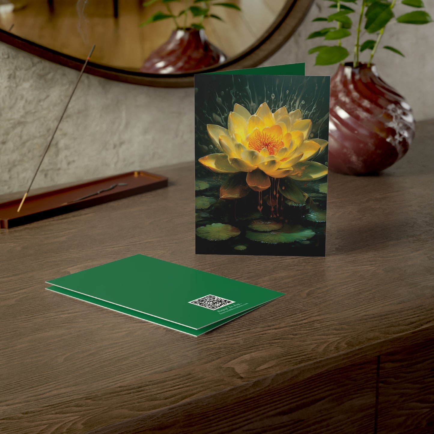 Lotus Blossom Greeting Cards | Set of 1, 10, 30, 50 | Celebrate Special Moments, Blank Inside Greeting Card