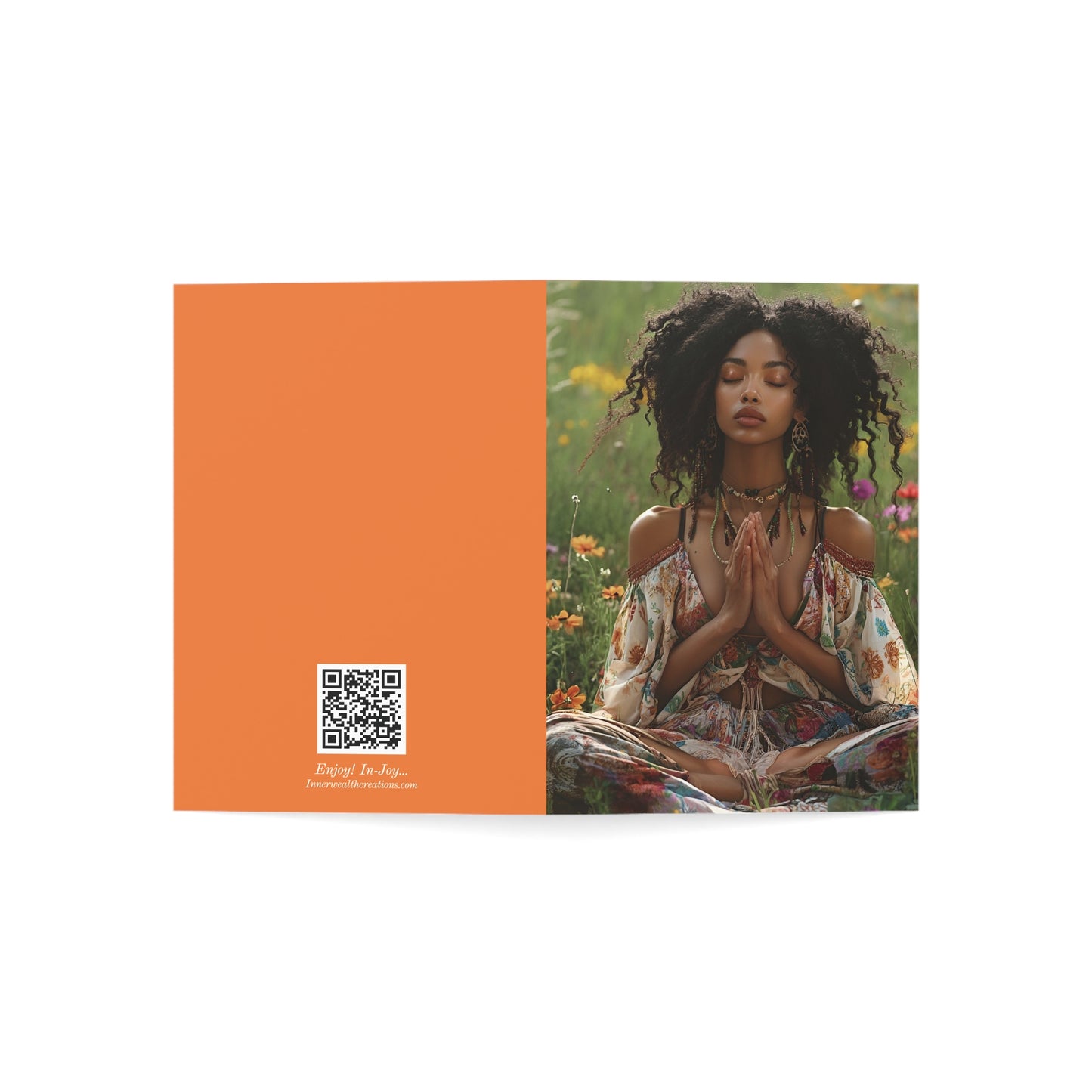 Meditation Greeting Cards for Mindfulness, Self Care, Inspirational Notes, Thank You, Encouragement, Spiritual Gifts, Blank Inside, Set of 1, 10, 30, 50