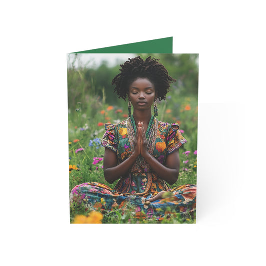 Meditation Greeting Cards for Mindfulness, Inspirational Notes, Thank You, Encouragement, Spiritual Gifts, Blank Inside, Set of 1, 10, 30, 50