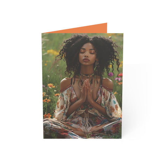 Meditation Greeting Cards for Mindfulness, Self Care, Inspirational Notes, Thank You, Encouragement, Spiritual Gifts, Blank Inside, Set of 1, 10, 30, 50