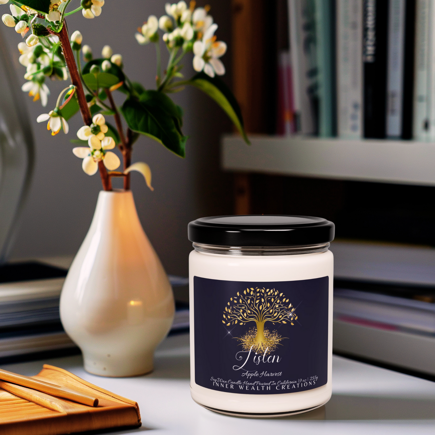 LISTEN * TREE OF LIFE CANDLE, 9oz