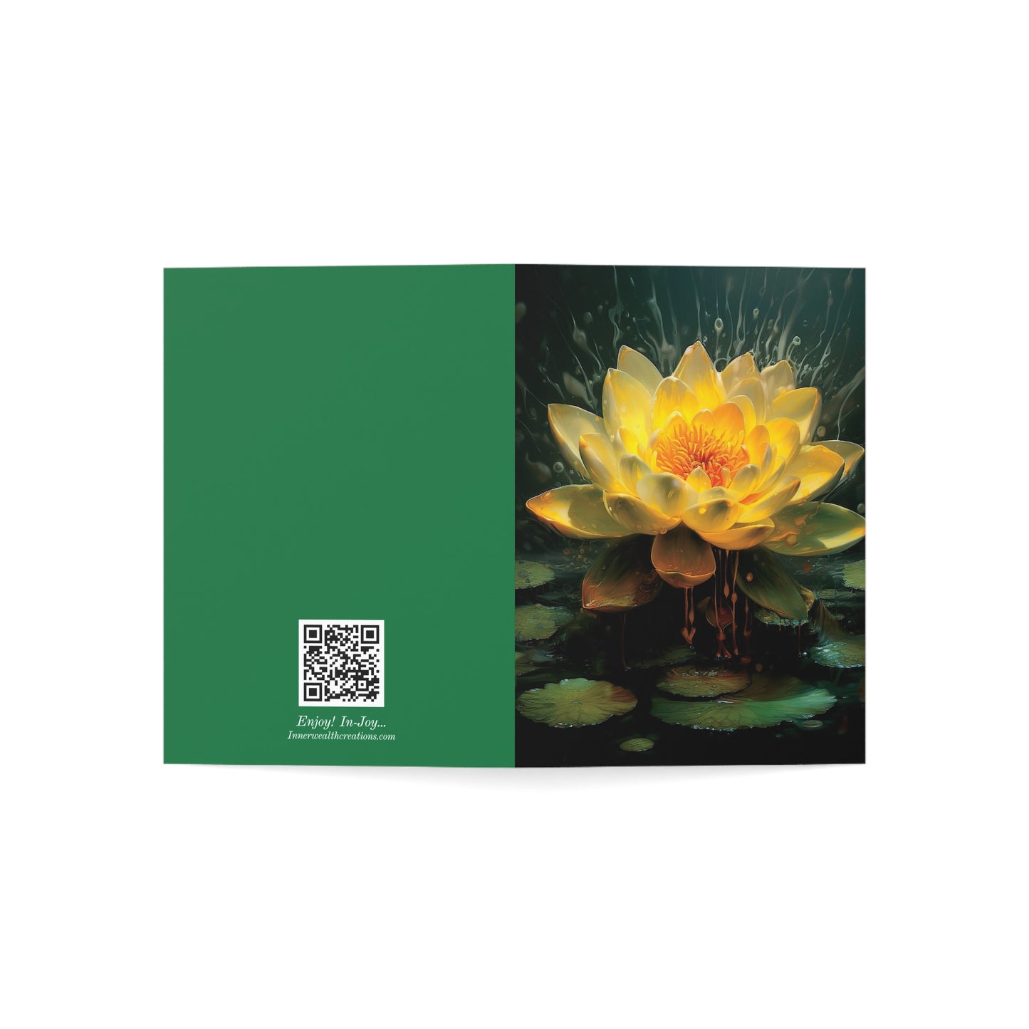 Lotus Blossom Greeting Cards | Set of 1, 10, 30, 50 | Celebrate Special Moments, Blank Inside Greeting Card