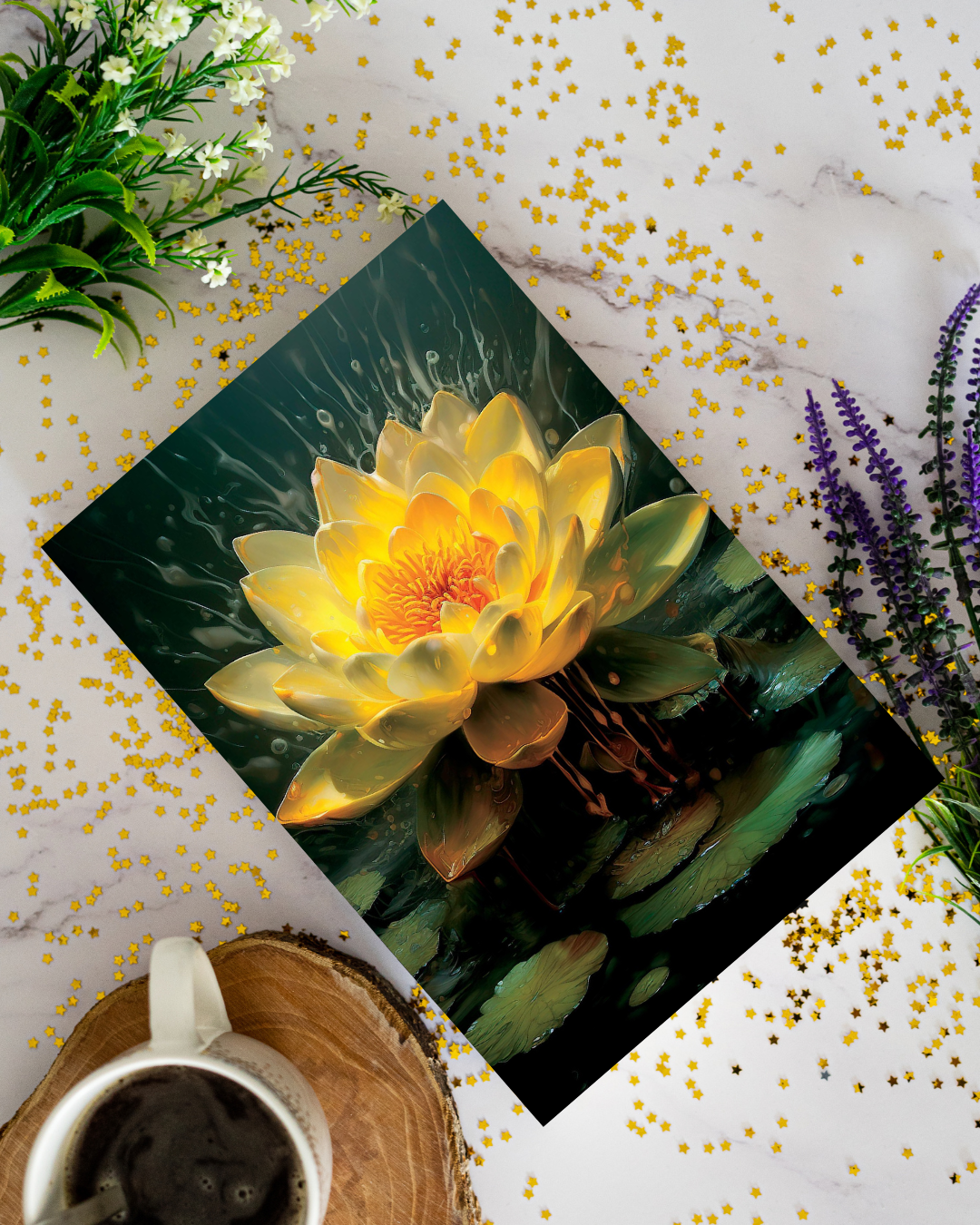 Lotus Blossom Greeting Cards | Set of 1, 10, 30, 50 | Celebrate Special Moments, Blank Inside Greeting Card