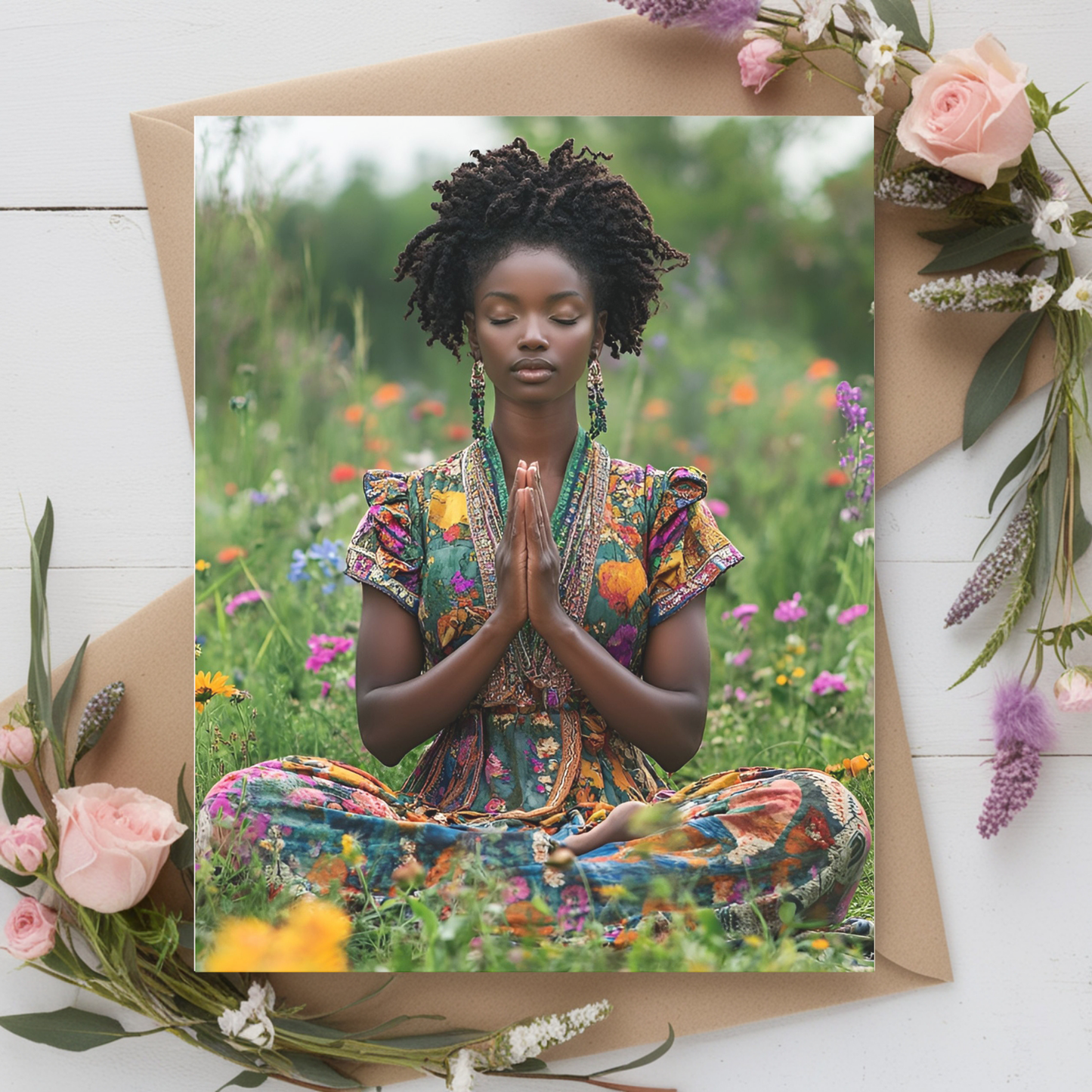 Meditation Greeting Cards for Mindfulness, Inspirational Notes, Thank You, Encouragement, Spiritual Gifts, Blank Inside, Set of 1, 10, 30, 50